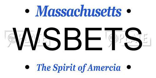 WSBETS Massachusetts License Plate