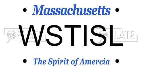 WSTISL Massachusetts License Plate