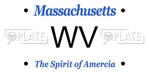 WV Massachusetts License Plate