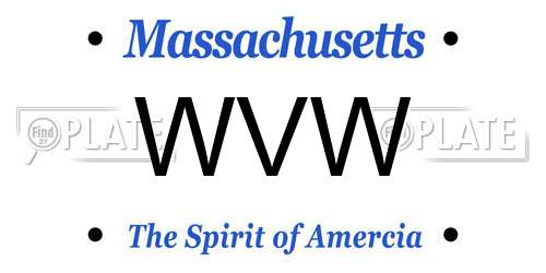 WVW Massachusetts License Plate