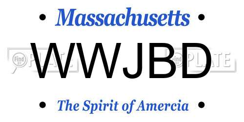 WWJBD Massachusetts License Plate