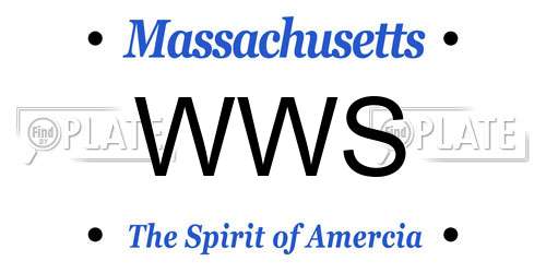 WWS Massachusetts License Plate