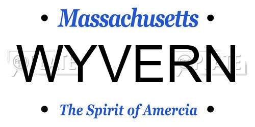 WYVERN Massachusetts License Plate