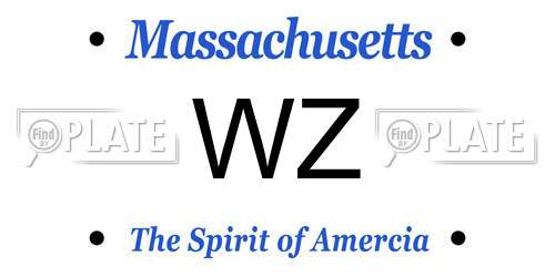 WZ Massachusetts License Plate