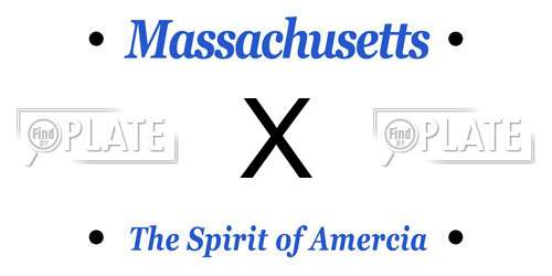 X Massachusetts License Plate