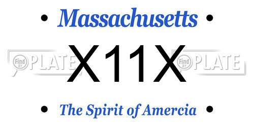 X11X Massachusetts License Plate