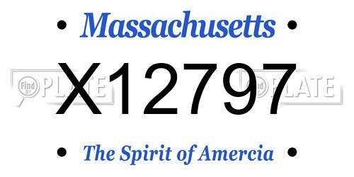 X12797 Massachusetts License Plate