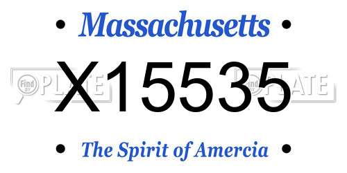 X15535 Massachusetts License Plate