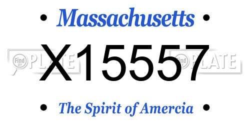 X15557 Massachusetts License Plate