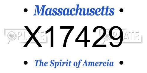 X17429 Massachusetts License Plate