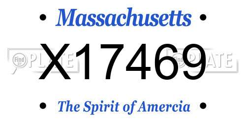 X17469 Massachusetts License Plate