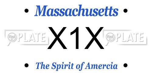 X1X Massachusetts License Plate