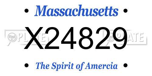 X24829 Massachusetts License Plate