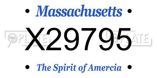 X29795 Massachusetts License Plate