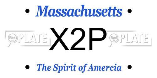 X2P Massachusetts License Plate