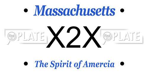 X2X Massachusetts License Plate