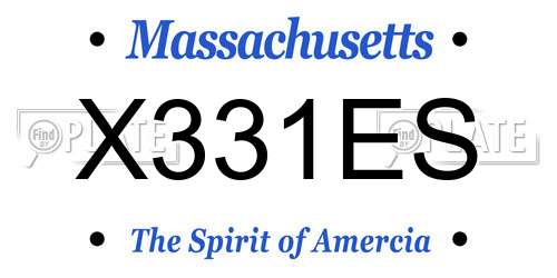 X331ES Massachusetts License Plate