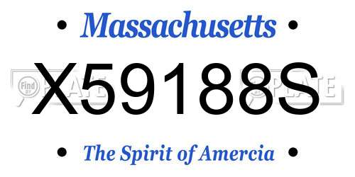 X59188S Massachusetts License Plate