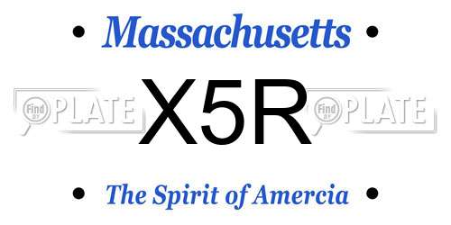 X5R Massachusetts License Plate