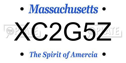 XC2G5Z Massachusetts License Plate