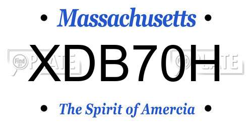 XDB70H Massachusetts License Plate