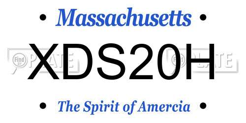 XDS20H Massachusetts License Plate