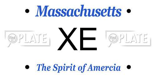 XE Massachusetts License Plate