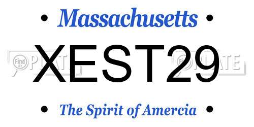 XEST29 Massachusetts License Plate
