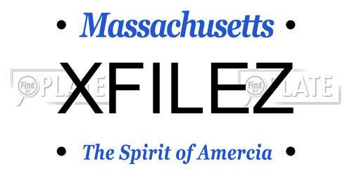 XFILEZ Massachusetts License Plate