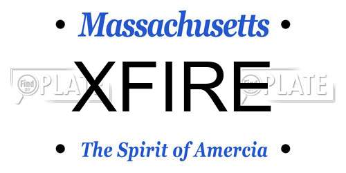 XFIRE Massachusetts License Plate