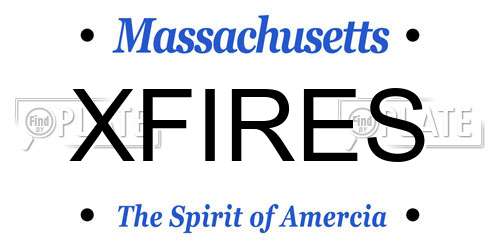 XFIRES Massachusetts License Plate