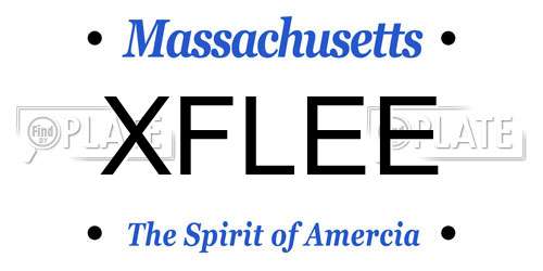 XFLEE Massachusetts License Plate