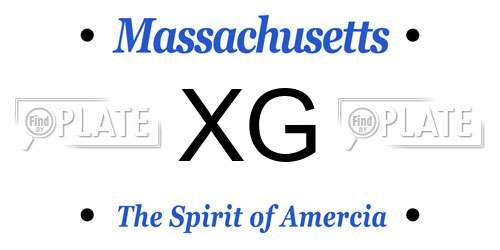 XG Massachusetts License Plate
