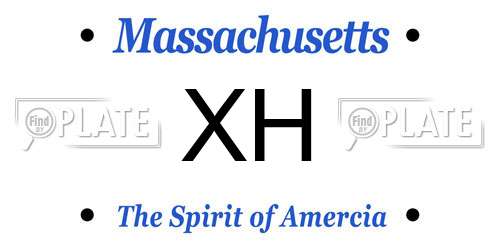 XH Massachusetts License Plate