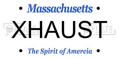 XHAUST Massachusetts License Plate