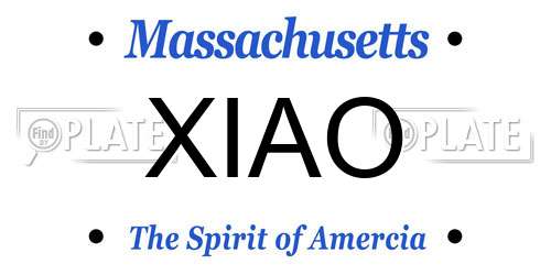 XIAO Massachusetts License Plate