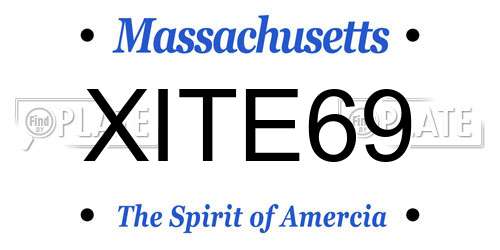 XITE69 Massachusetts License Plate