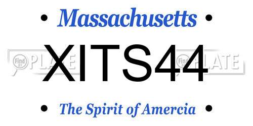 XITS44 Massachusetts License Plate