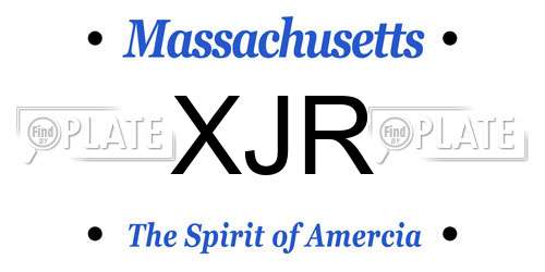 XJR Massachusetts License Plate