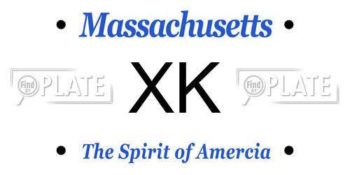 XK Massachusetts License Plate