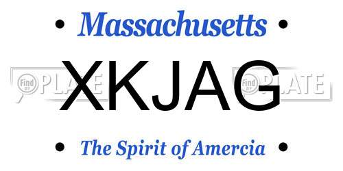 XKJAG Massachusetts License Plate