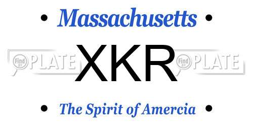 XKR Massachusetts License Plate
