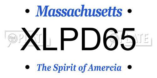 XLPD65 Massachusetts License Plate