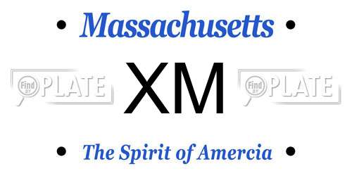 XM Massachusetts License Plate