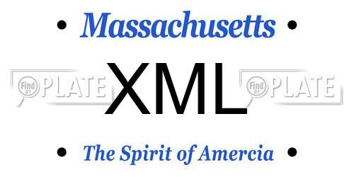 XML Massachusetts License Plate