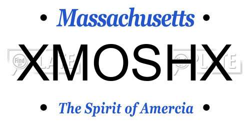 XMOSHX Massachusetts License Plate