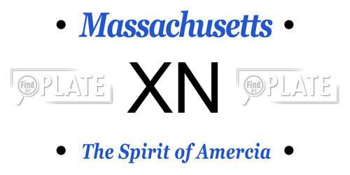 XN Massachusetts License Plate