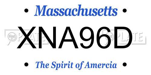 XNA96D Massachusetts License Plate