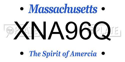 XNA96Q Massachusetts License Plate