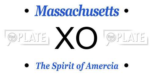 XO Massachusetts License Plate